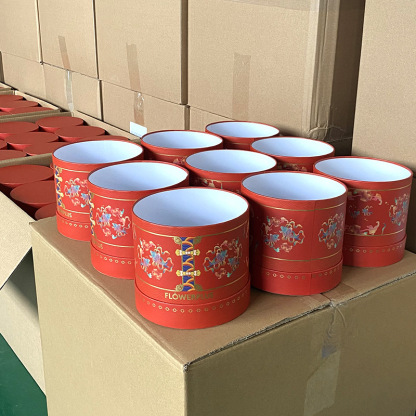 Red Holiday Paper Tube Packaging Manufacturer