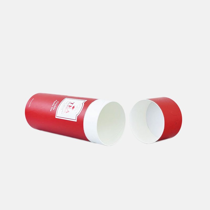 Red Hot Stamping Tea Paper Tube Packaging Wholesale