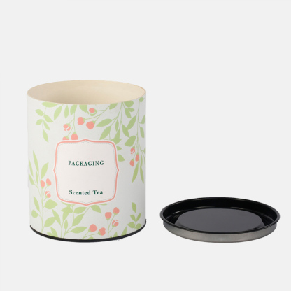 Tea Paper Tube with Metal Lid Wholesale