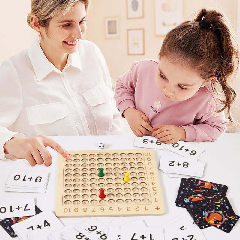 Wooden Montessori Multiplication Board Game – Piecesy