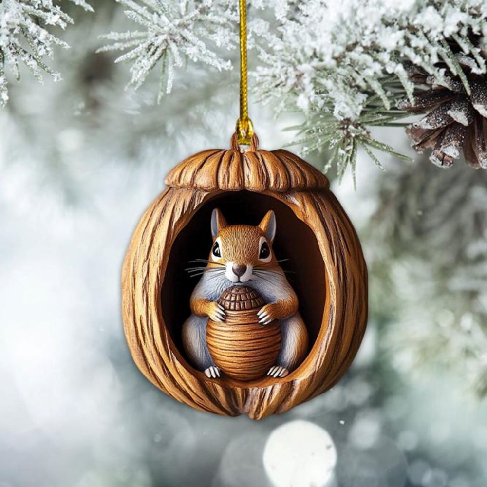 Squirrel - Animal Christmas Ornament CH054