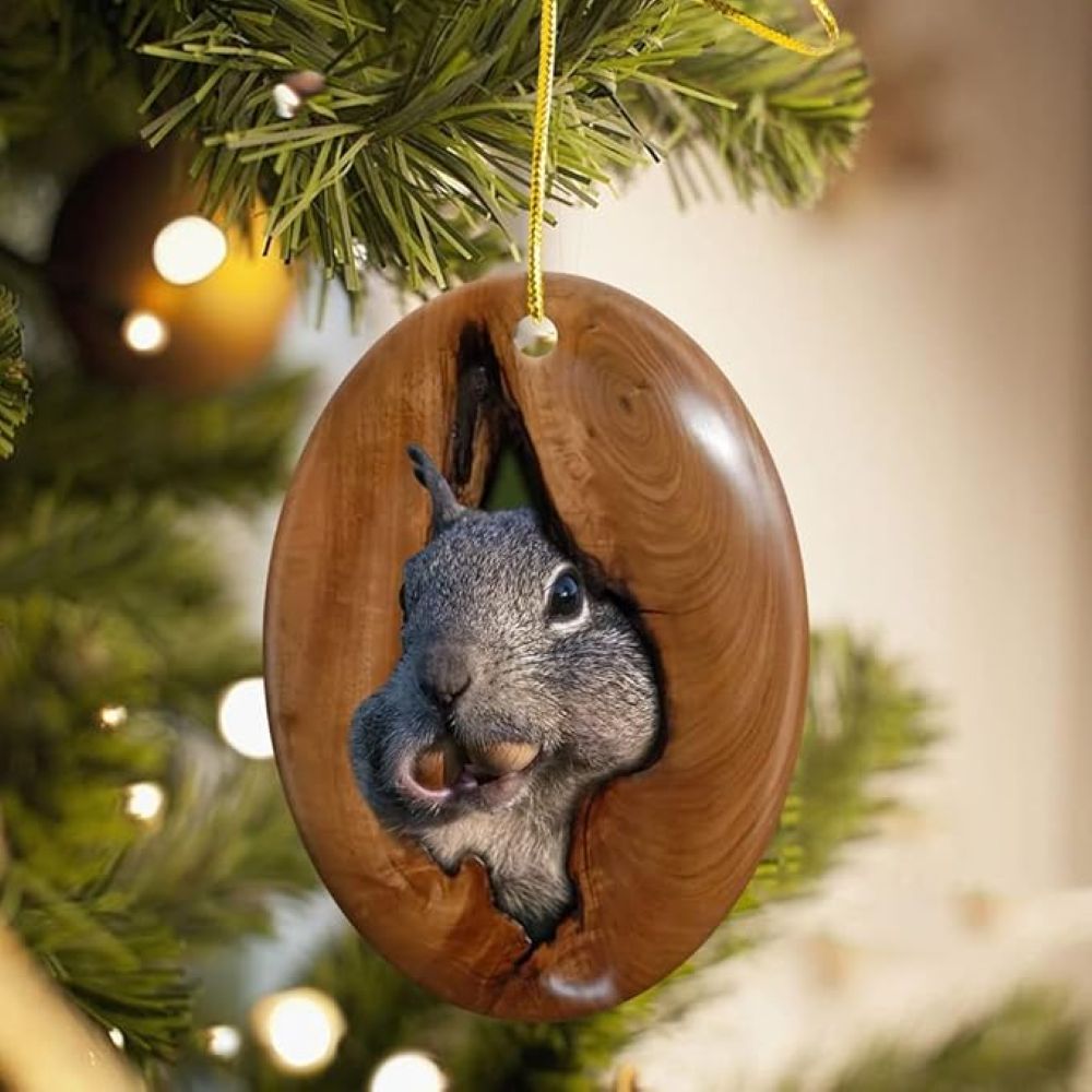 Squirrel - Animal Christmas Ornament CH052