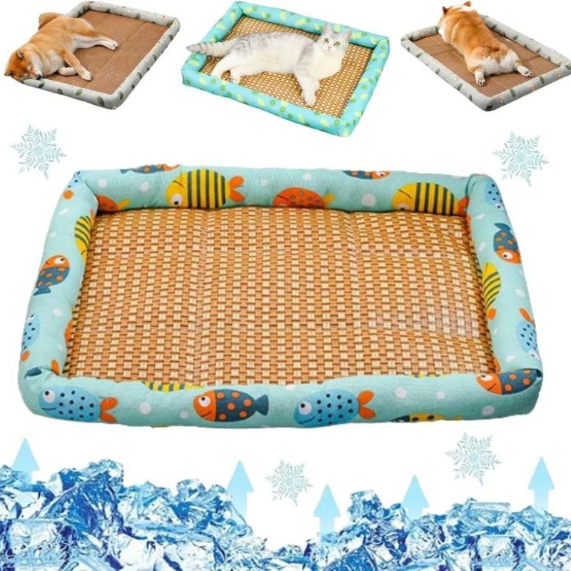 Breathable Rattan Cooling Pet Bed