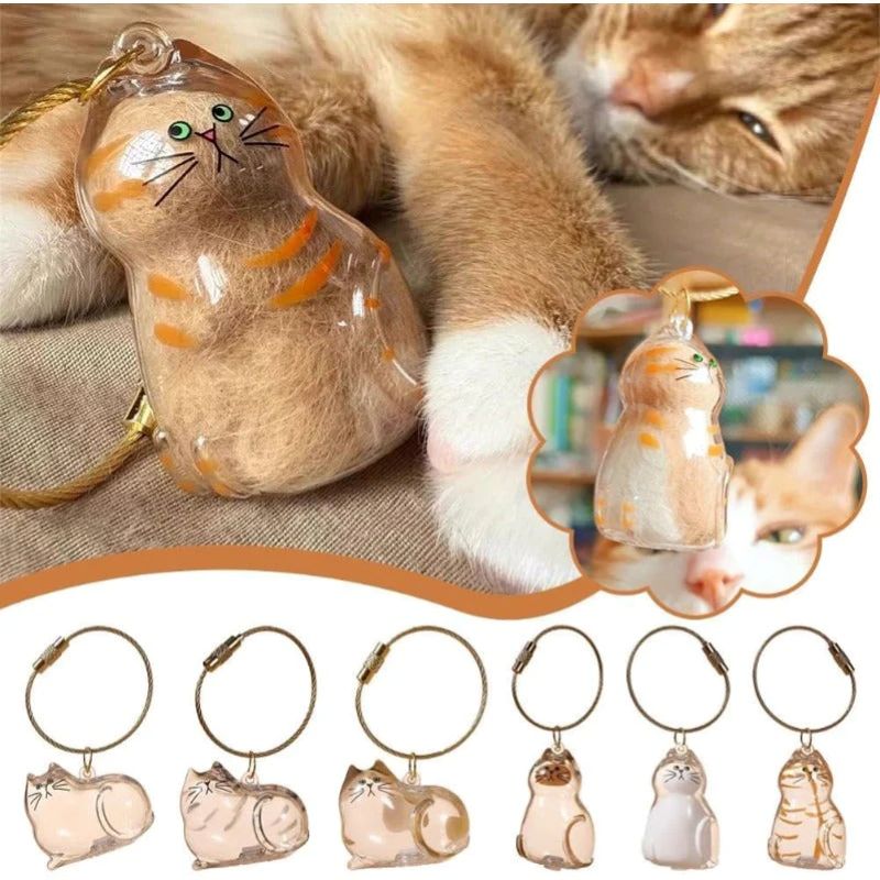 Cat Memorial Keychain Set - 6 Pcs