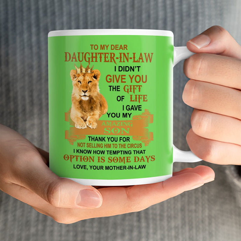 I Gave You My Amazing Son - Best Gift For Daughter-In-Law Lion Mugs-Jolura