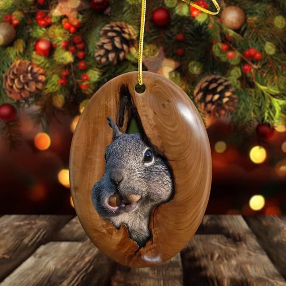 Squirrel - Animal Christmas Ornament CH052