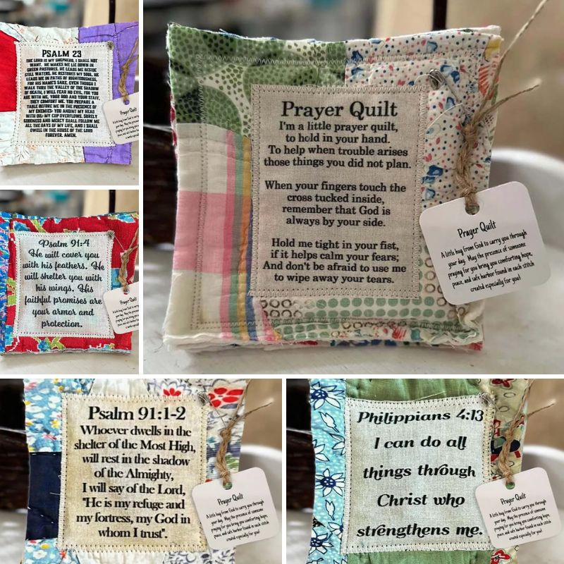 Prayer Quilt With Cross Inside-Jolura