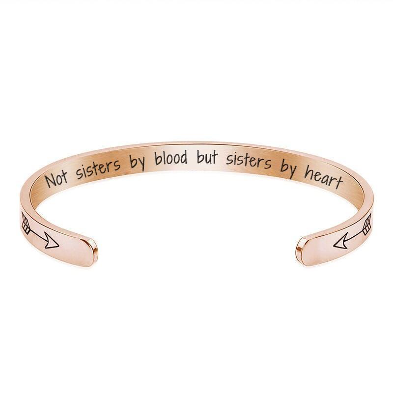 “Not Sisters By Blood But Sisters By Heart” Bracelet