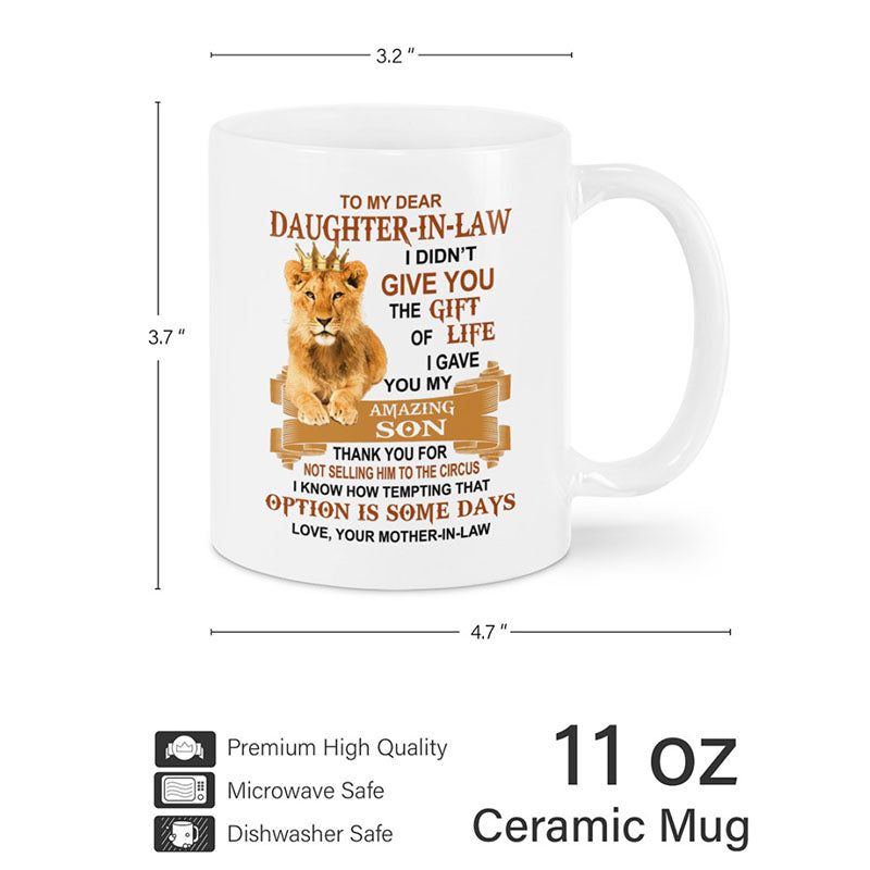 I Gave You My Amazing Son - Best Gift For Daughter-In-Law Lion Mugs-Jolura