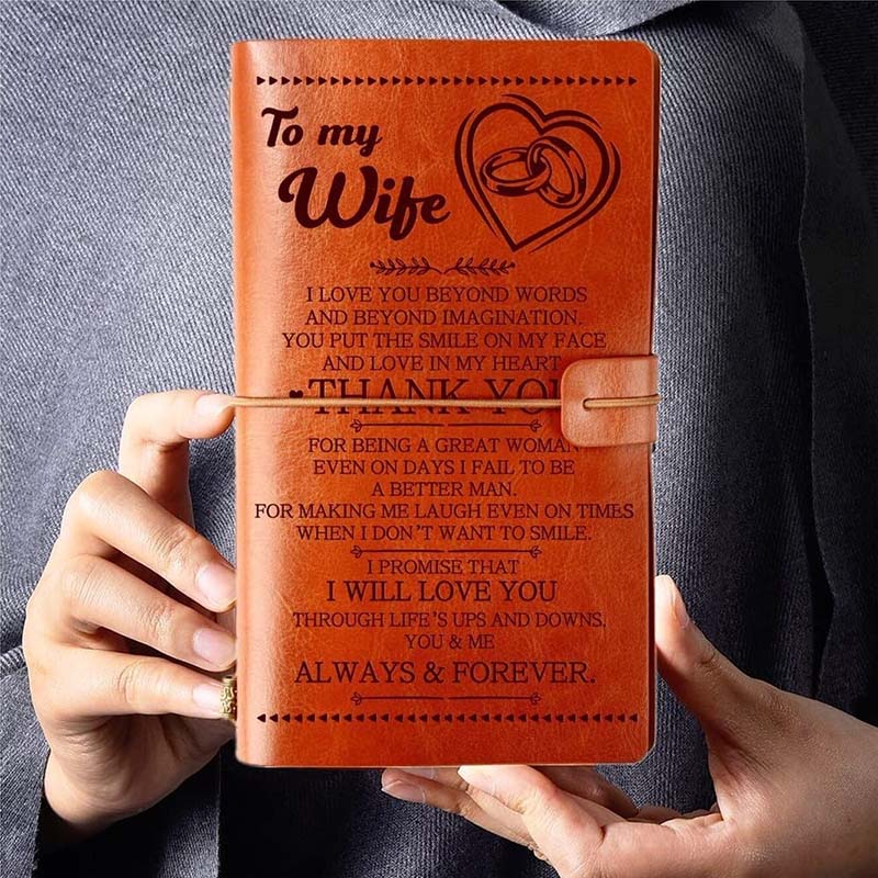 To My Wife - I Love You Beyond Words - Vintage Journal Notebook-Jolura