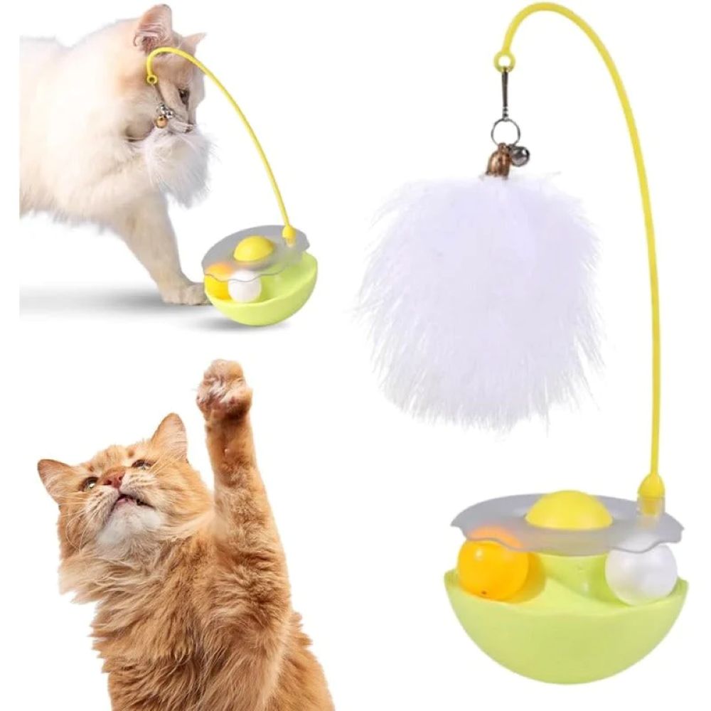 Wobble Pet Toy with Feather & Catnip