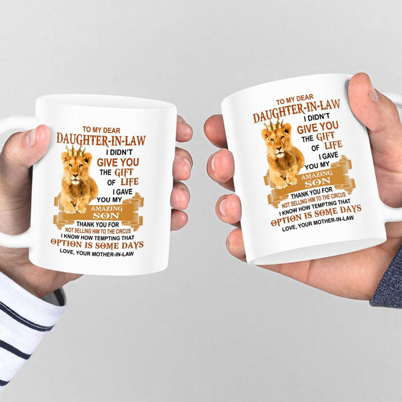 I Gave You My Amazing Son - Best Gift For Daughter-In-Law Lion Mugs-Jolura