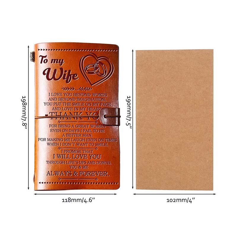 To My Wife - I Love You Beyond Words - Vintage Journal Notebook-Jolura