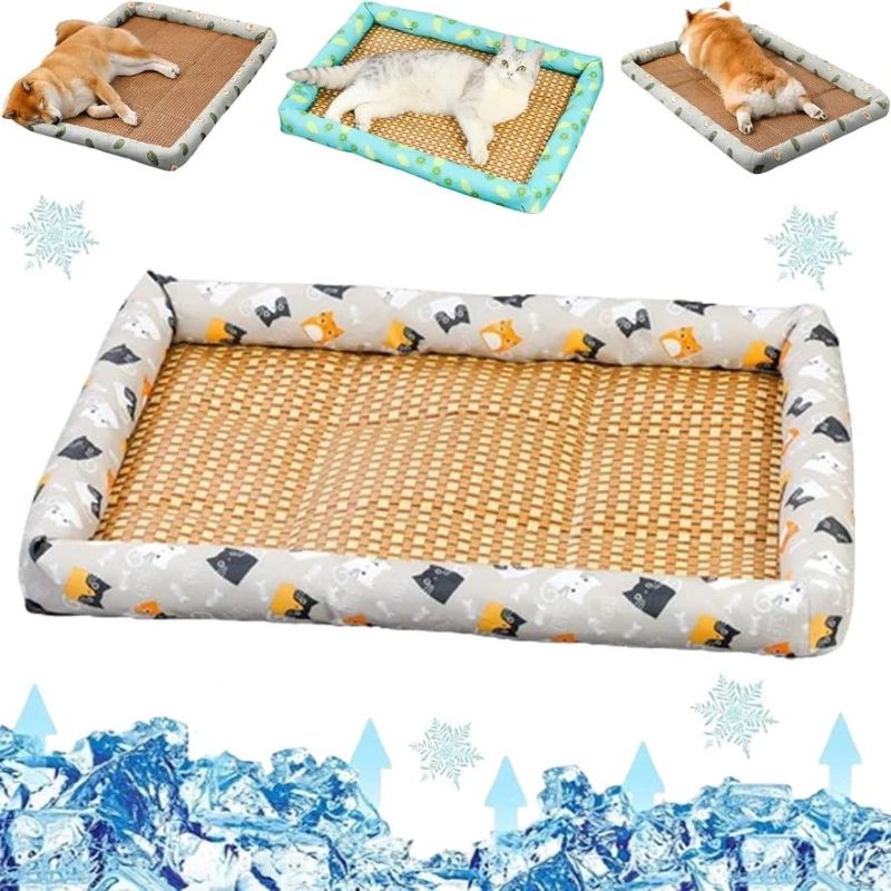 Breathable Rattan Cooling Pet Bed