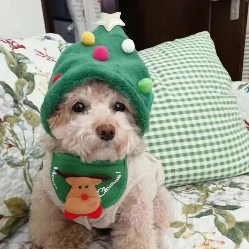 Adorable Christmas Tree Pom-Pom Hat
