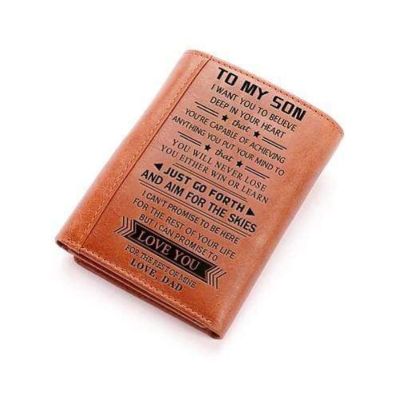Dad To Son - You Will Never Lose - Tri-fold Wallet-Jolura
