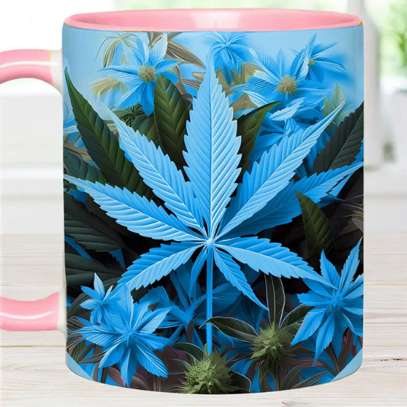 Pink Stoner Chick - Weed Accent Mug-Jolura