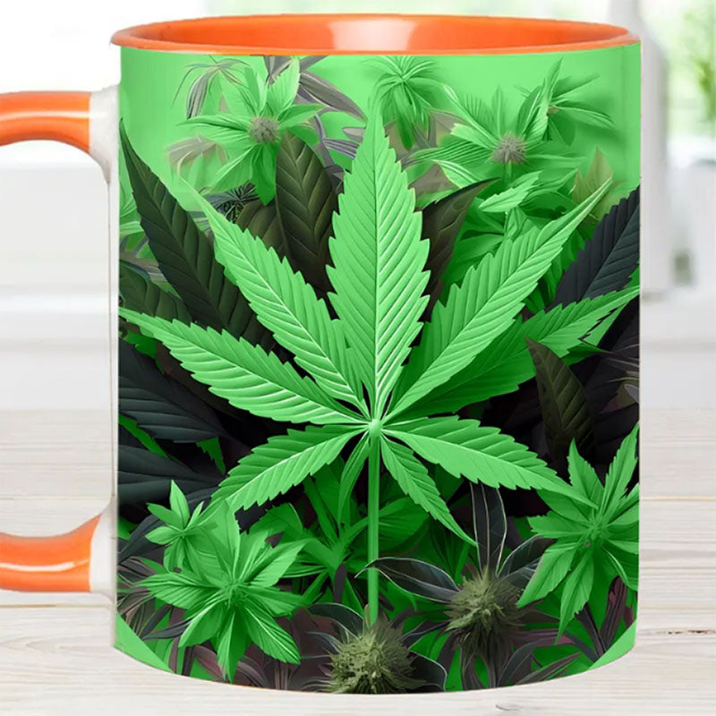 Pink Stoner Chick - Weed Accent Mug-Jolura
