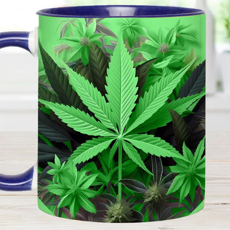 Pink Stoner Chick - Weed Accent Mug-Jolura