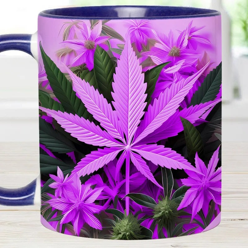 Pink Stoner Chick - Weed Accent Mug-Jolura