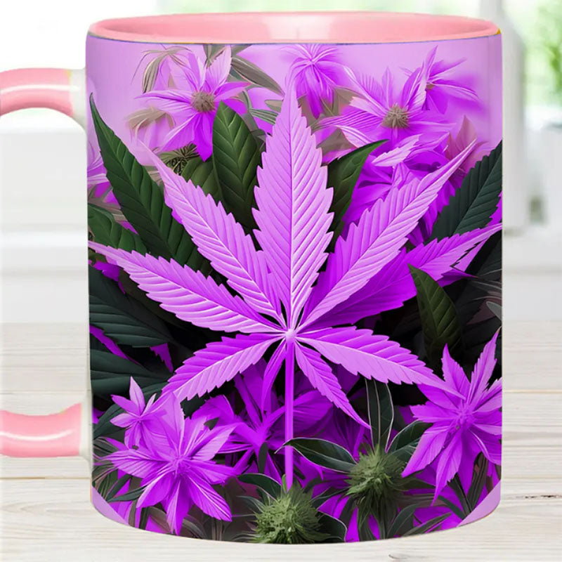 Pink Stoner Chick - Weed Accent Mug-Jolura