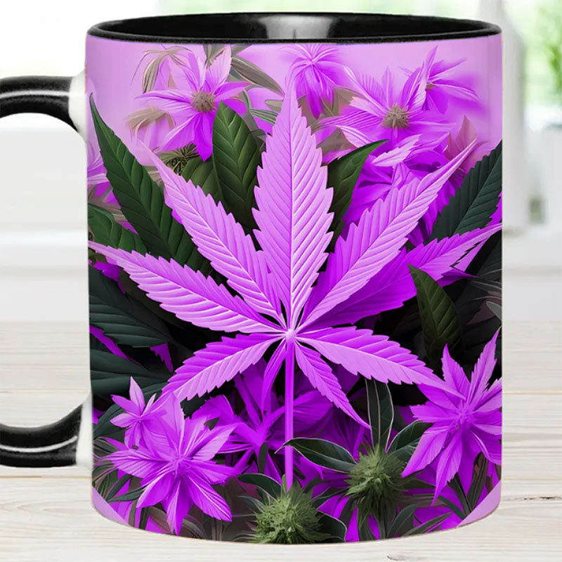 Pink Stoner Chick - Weed Accent Mug-Jolura
