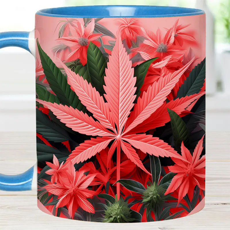 Pink Stoner Chick - Weed Accent Mug-Jolura