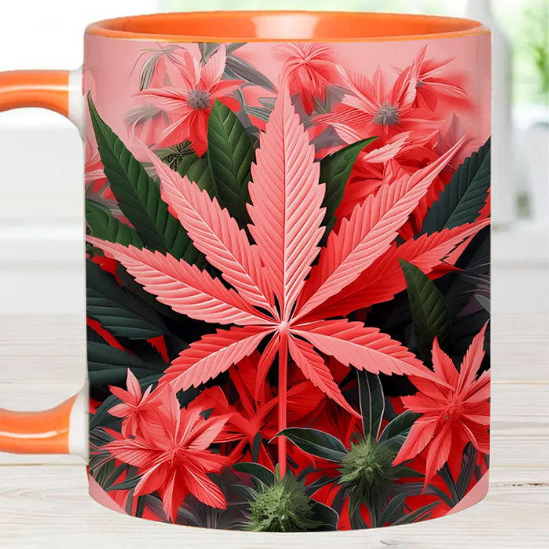 Pink Stoner Chick - Weed Accent Mug-Jolura
