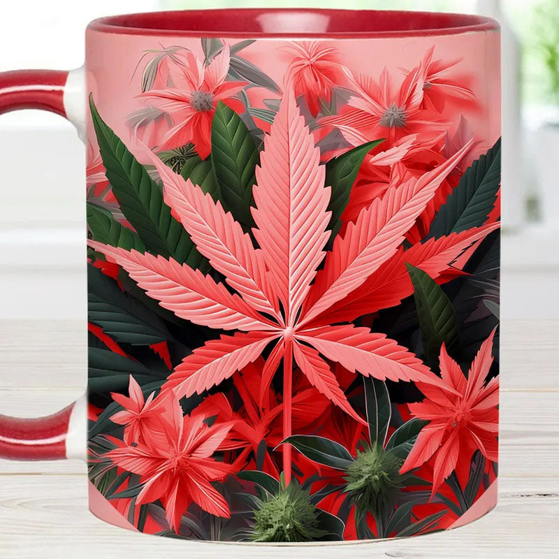 Pink Stoner Chick - Weed Accent Mug-Jolura