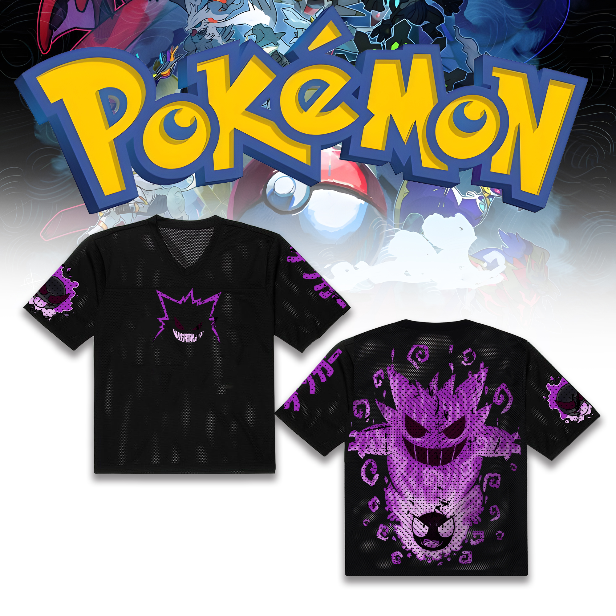 Unisex  “Pokémon” Anime Style Retro I Mesh T-Shirt