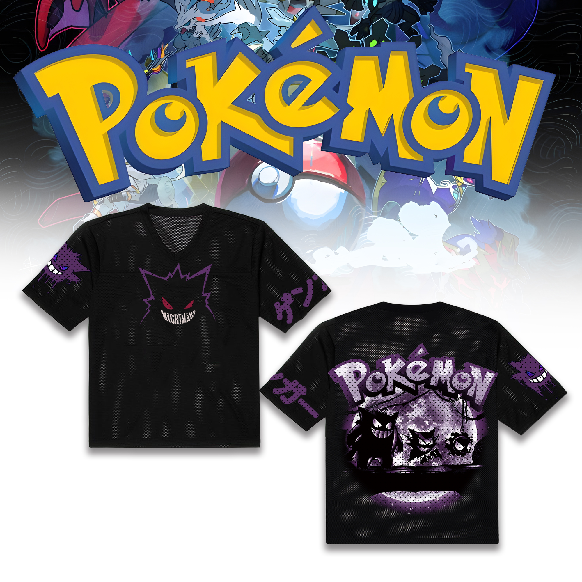 Unisex  “Pokémon” Anime Style Retro I Mesh T-Shirt