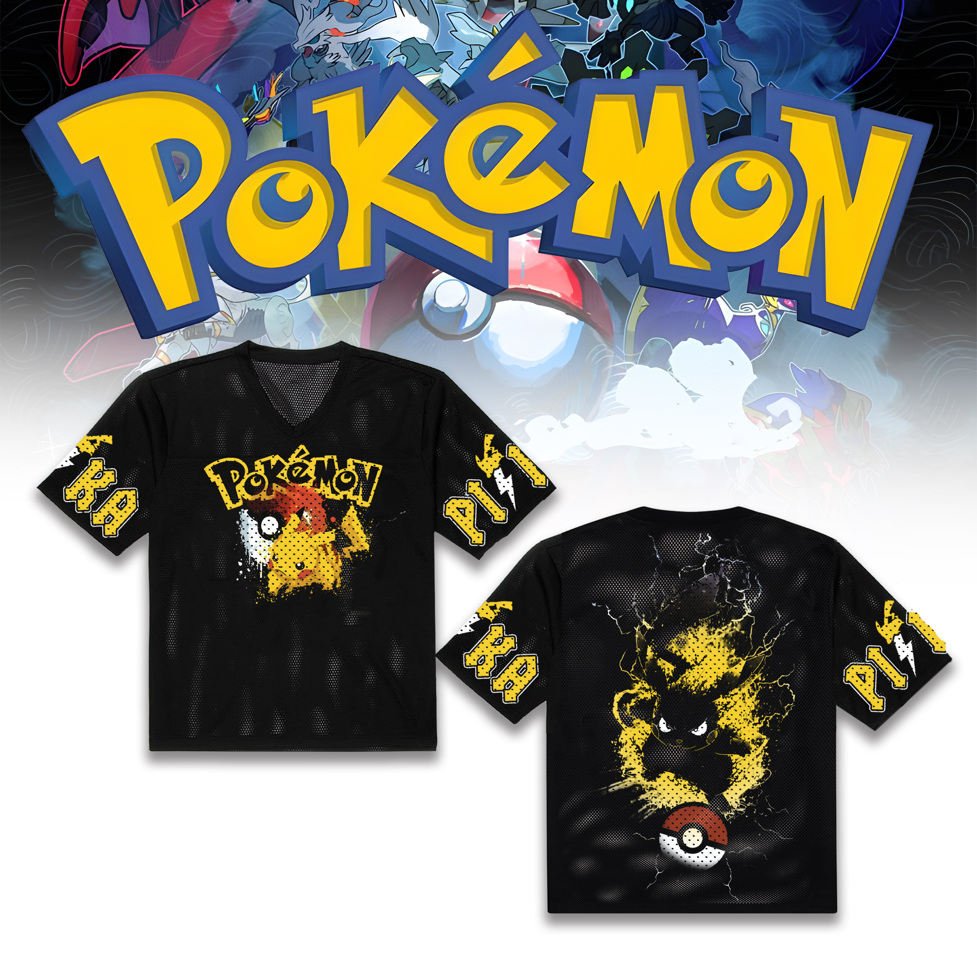 Unisex  “Pokémon” Anime Style Retro I Mesh T-Shirt