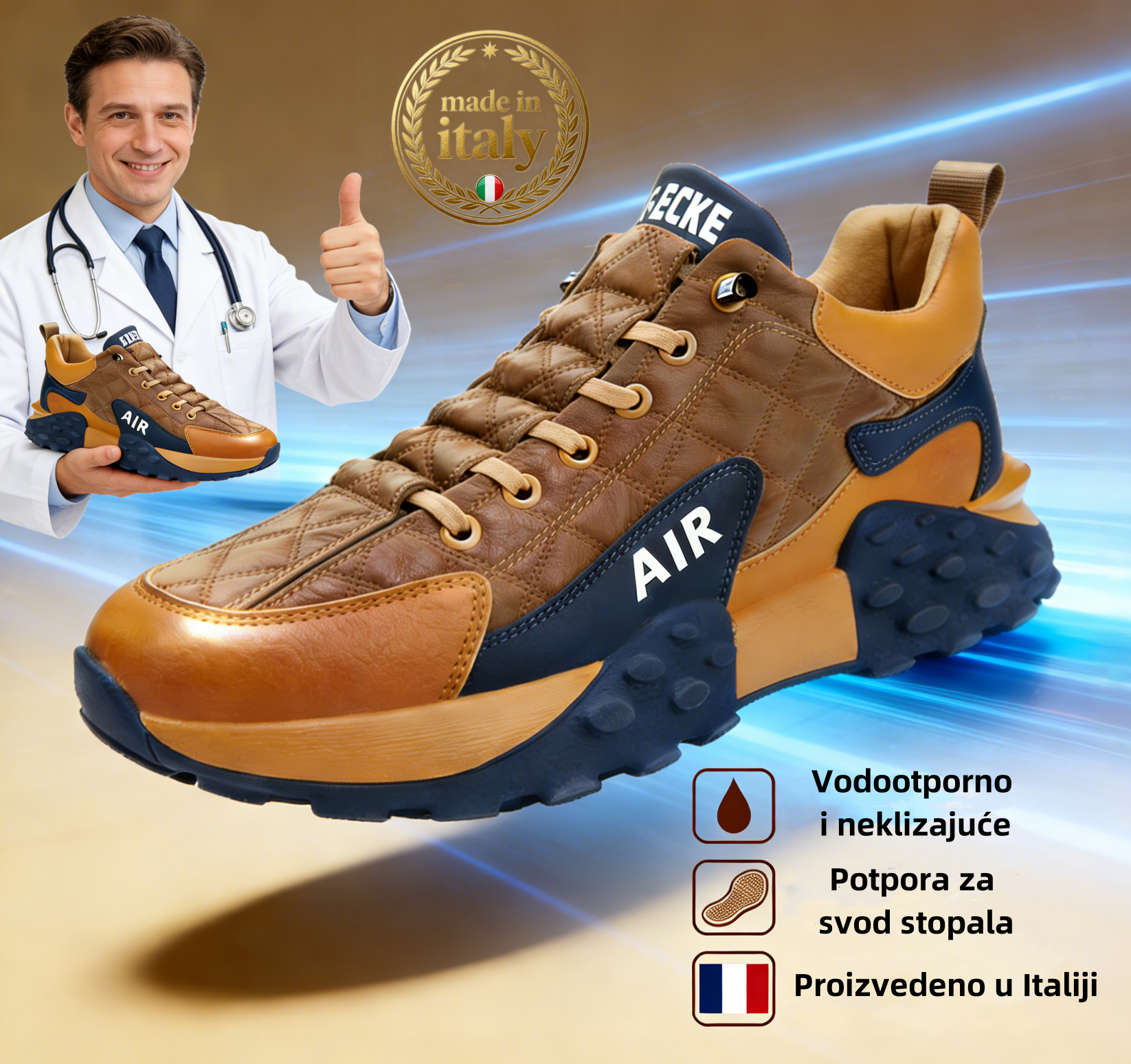 🐂【Pametni ulošci】✅Visokokvalitetna koža + ručno šivani ulošci - Obavezno za muškarce 🔴Prijenosni podijatar❤️Proizvedeno u Italiji