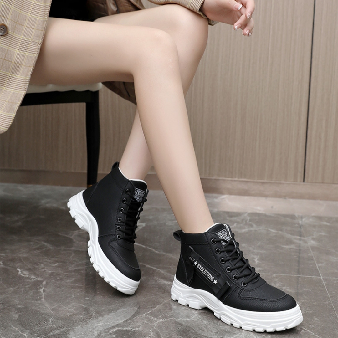 (🔥50% de descuento hoy - ¡no te lo pierdas!) ⏰- Zapatos casuales tipo martin de caña alta que combinan con todo y que mejoran la altura (soporte de arco: facilita caminar)