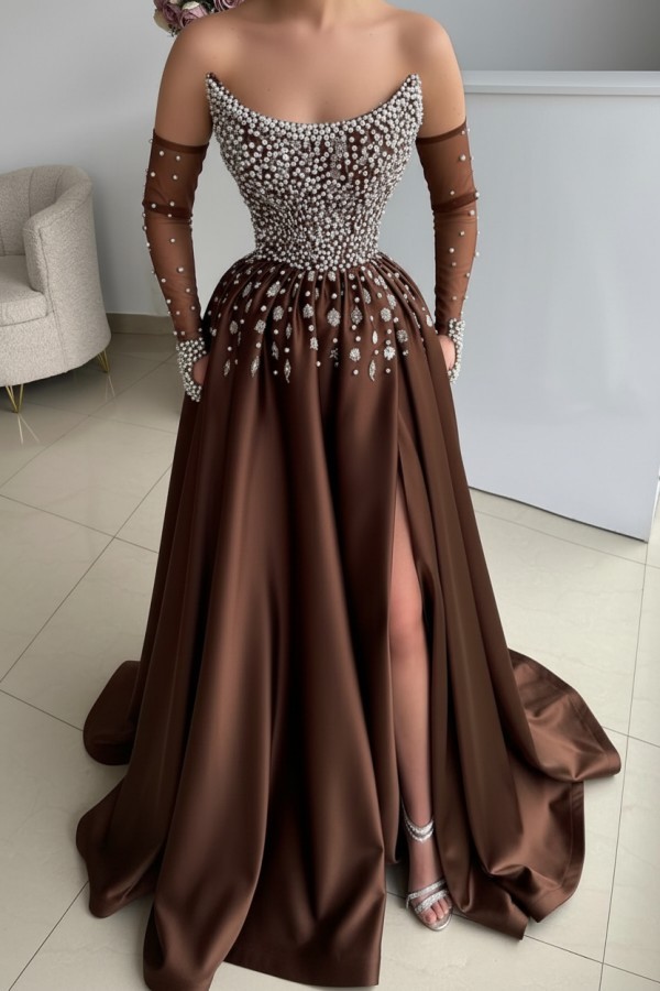 Seladongrüne Ballkleider Lang Glitzer Abendkleider Abiballkleider Günstig