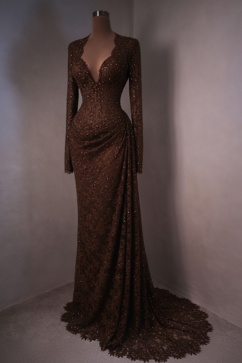 Elegante Abendkleider Lang Himmer Blau Ballkleider mit Ärmel