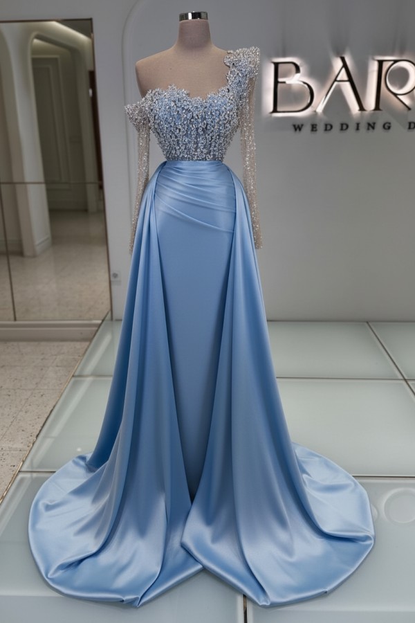 Luxus Abendkleider Lang Glitzer Ballkleider Abiballkleider Mit Ärmel