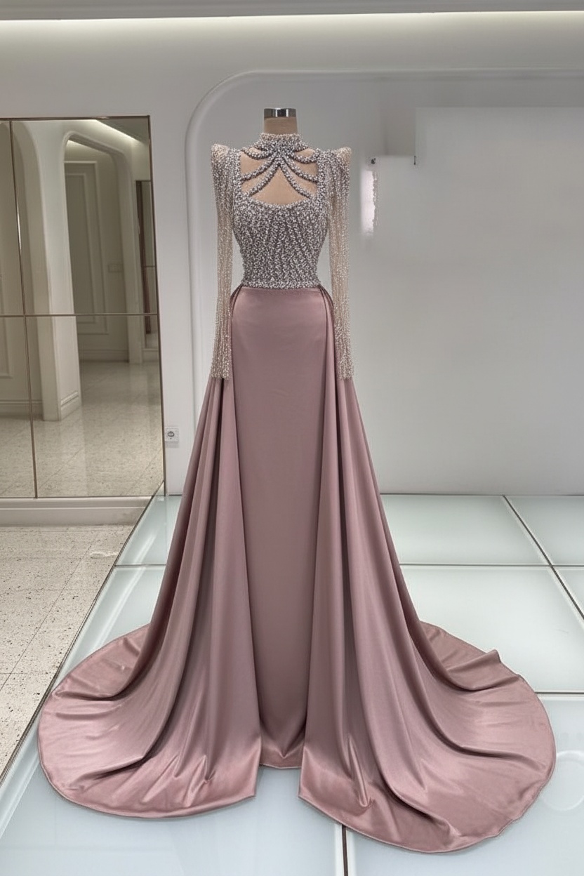 Schwarzes Abendkleid Lang Mit Ärmel Ballkleider Abiballkleider Online