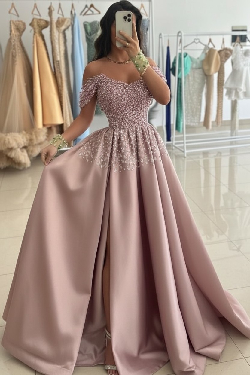 Grüne Abendkleider Lang Glitzer Ballkleider Abiballkleider Online