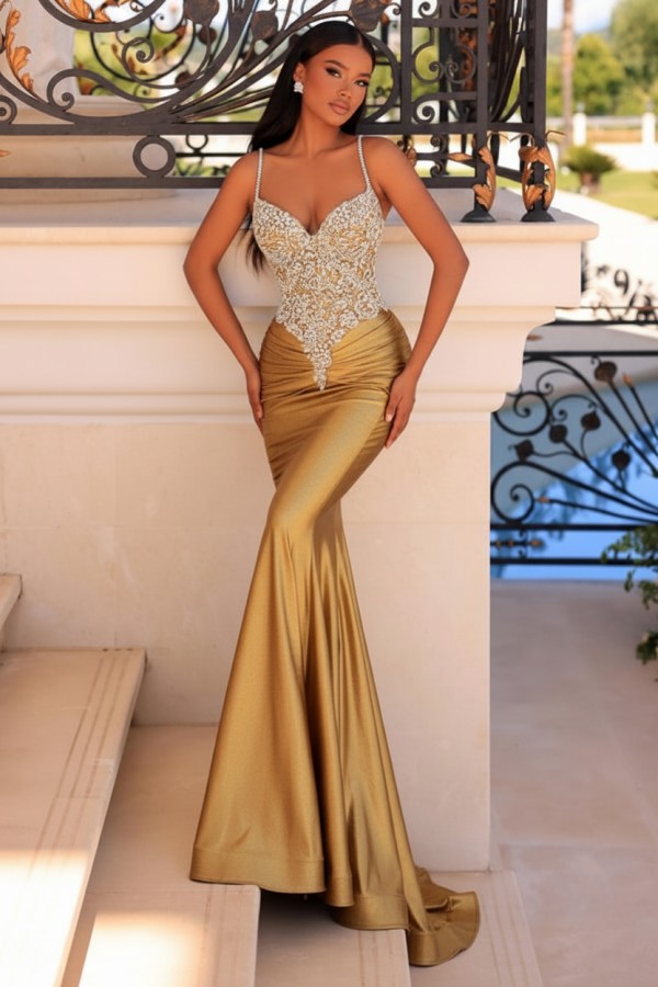 Elegante Abendkleider Grün | Abiballkleider mit Glitzer