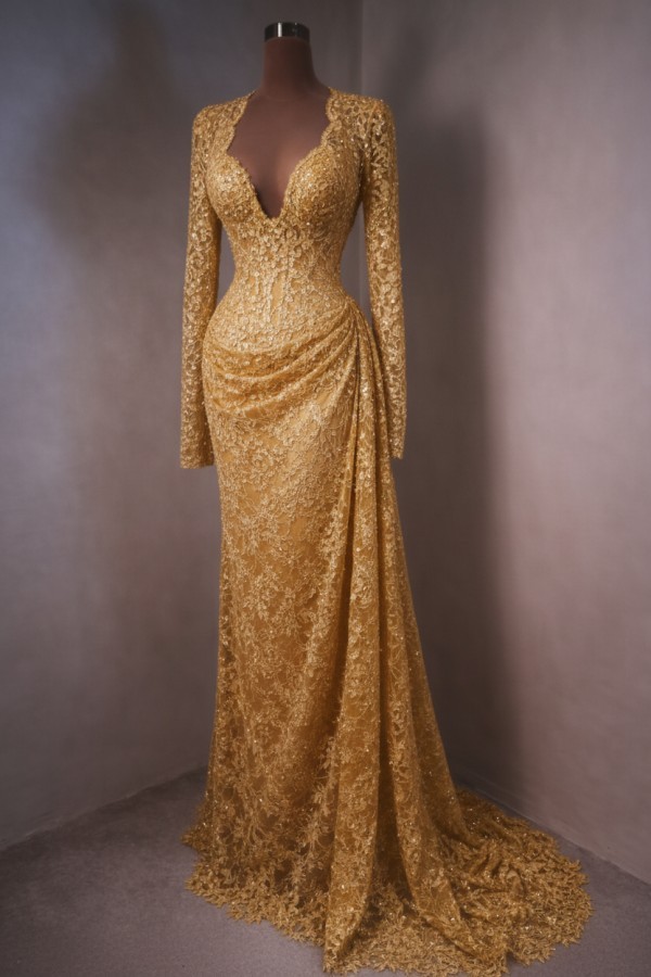 Elegante Abendkleider Lang Himmer Blau Ballkleider mit Ärmel