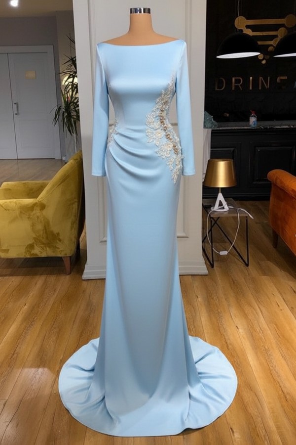 Elegante Abendkleider Lang Weiße Mit Ärmel Ballkleider Glitzer