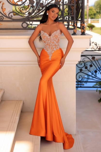 Elegante Abendkleider Grün | Abiballkleider mit Glitzer