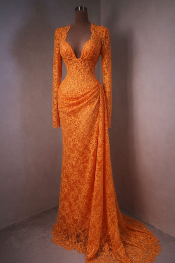 Elegante Abendkleider Lang Himmer Blau Ballkleider mit Ärmel