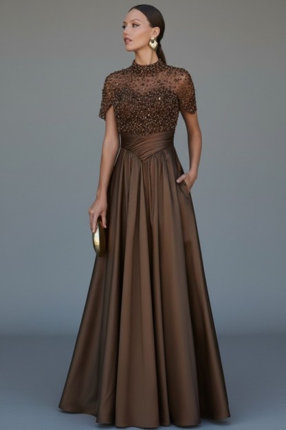 Elegante Abendkleider Lang Dunkel Grün Ballkleider Glitzer Online