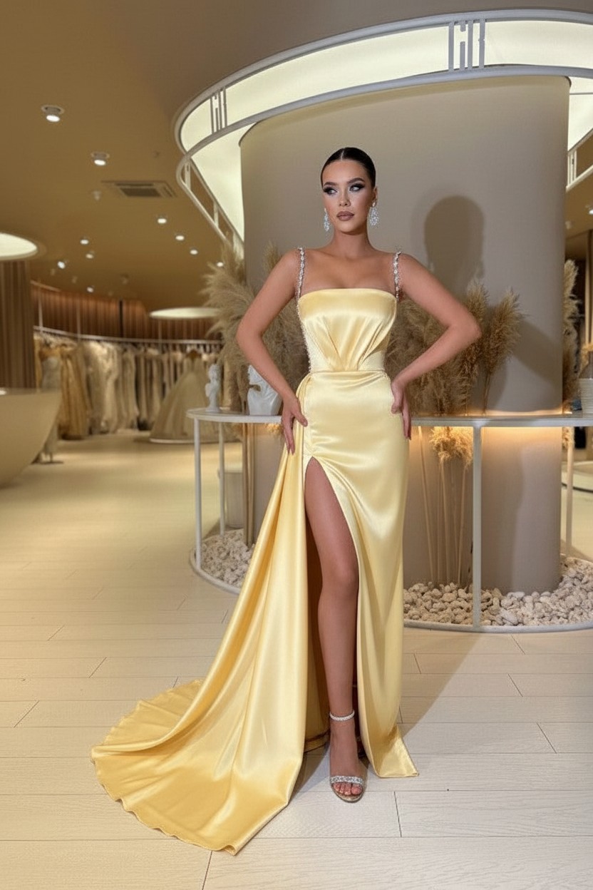 Designer Abendkleider Lang Grün | Abiballkleider mit Glitzer