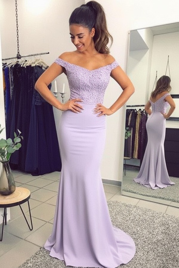 Navy Blau Spitze Abendkleid Abiballkleider | Abendkleider Lang Günstig Meerjungfrau