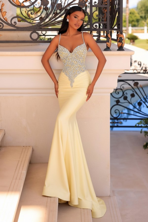 Elegante Abendkleider Grün | Abiballkleider mit Glitzer