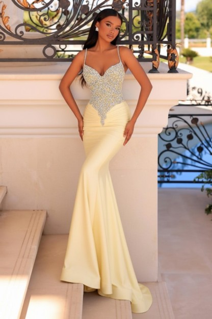 Elegante Abendkleider Grün | Abiballkleider mit Glitzer