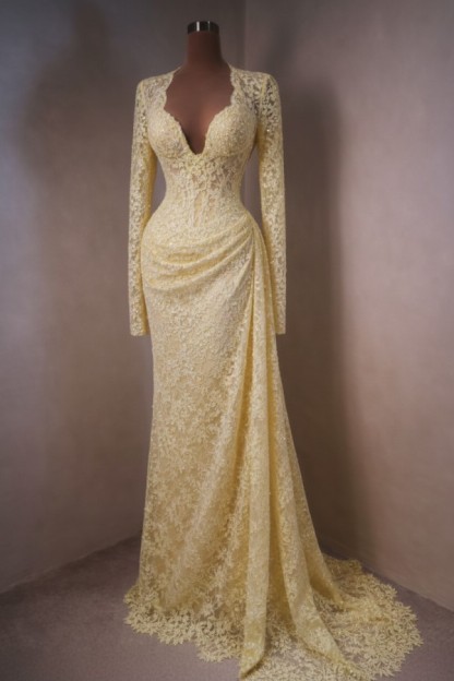 Elegante Abendkleider Lang Himmer Blau Ballkleider mit Ärmel